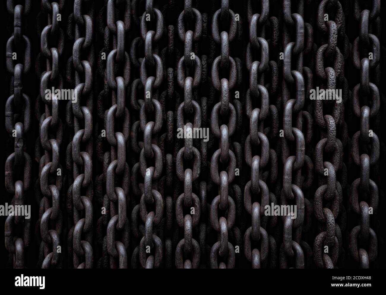 Muro della catena (dettaglio del monumento della cortina di ferro a Budapest) Foto Stock