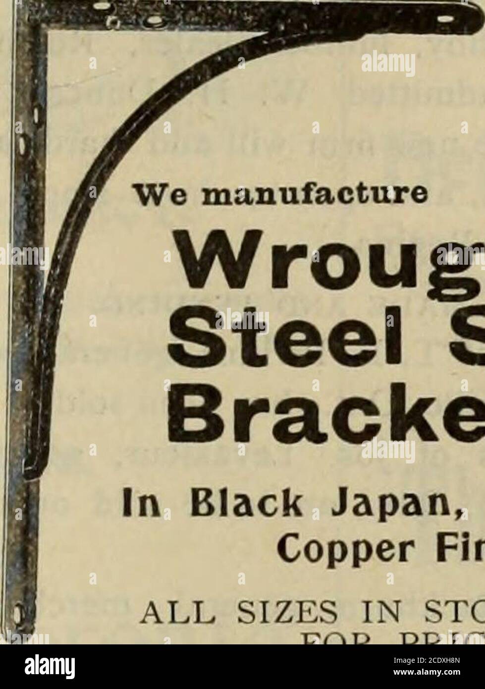 . Merchandising hardware Gennaio-Giugno 1898 . Invia una cartolina e ricevi una copia del nuovo catalogo. ClelandBros. &Co MEAFORD, ONT. Agente orientale - ALEXANDER GIBB, telefono 2343. 22 St. John St., MONTREAL. Staffe per ripiani in acciaio WroughtBracks in Giappone nero, finitura in nichel e rame. TUTTE LE MISURE IN STOCK. PER I PREZZI. INVIA H. R. IVES & CO., MONTREAL. McMULLEINS Poultry che allontana questi nettings senza eguali, così come McMullensscelebrated i recinti del filo intrecciato, sono manu-factured in Canada esclusivamente dall'Ontario Wire Fencing Co, DI PICTON, ONT. Limitato, in vendita da ... Il B. Greening Wire Co., Limited, Hamilton e Mon Foto Stock