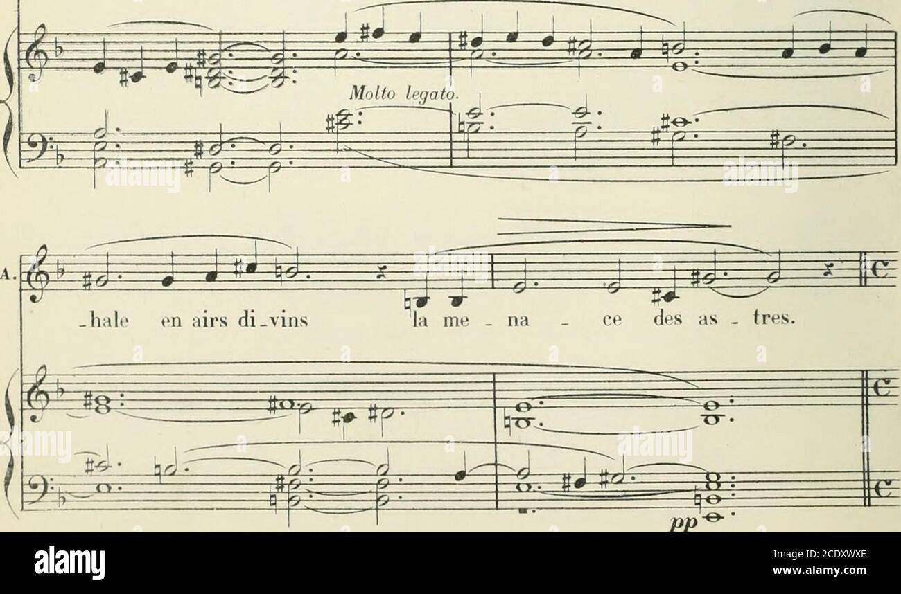 . Kermaria; idylle d'armorique en trois épisodes, précédée d'un prologue. Poème de P.B. Gheusi. Partition chant et piano réduite par l'auteur . ANNETTE, ^^ i JTj T i j i^^ m A - - me du temps pas   se qui^par les soirs de deuils ^i&gt; J j JiJ. i^ j j j, j. j j, m Sempre /i , l r^^- i ? ^1 .J: t!^- ^,j: ,AJ i- ;p: V--^ i, 1 J, 1. h. y iif ,j jii»^- .J. J ^ y r r J S^^ et de dé-sas . tres^ sur le cla   viep an .tique et dé-lais-sé ex. 73 YVON.(so-liq,.. Moins leni Foto Stock