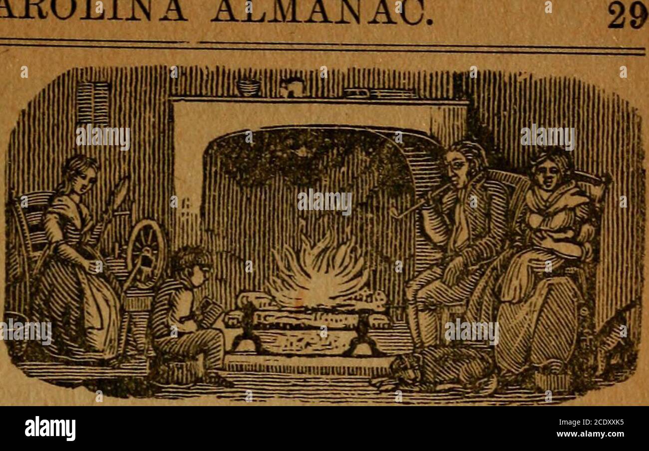 . Turner's North Carolina Almanac : per l'anno di nostro Signore ... lara (timidamente) – Sì, papà, conoscete i livelli di howlove tutte le cose. Informazioni bibliche. Insegnante della Scuola domenicale:^siamo qui che il profeta si stracciò i vestiti. Whyded ha fatto quello? Tommy Spaulding:^Praps che non ha potuto af-ford comprare em. Buon consiglio. Che tipo di donna vorreste sposarmi? interrogato un uomo whowas periodicamente afflitto con il jim-jams. Un incantatore di serpenti, era il temperatereply. Una cattiva abitudine. Piccolo Fred (alla sua infermiera): Marie, yourea bisser dandy. Mamma (in modo reprovingly): Freddie, youstnt dire quello. È slang. Fred: Foto Stock