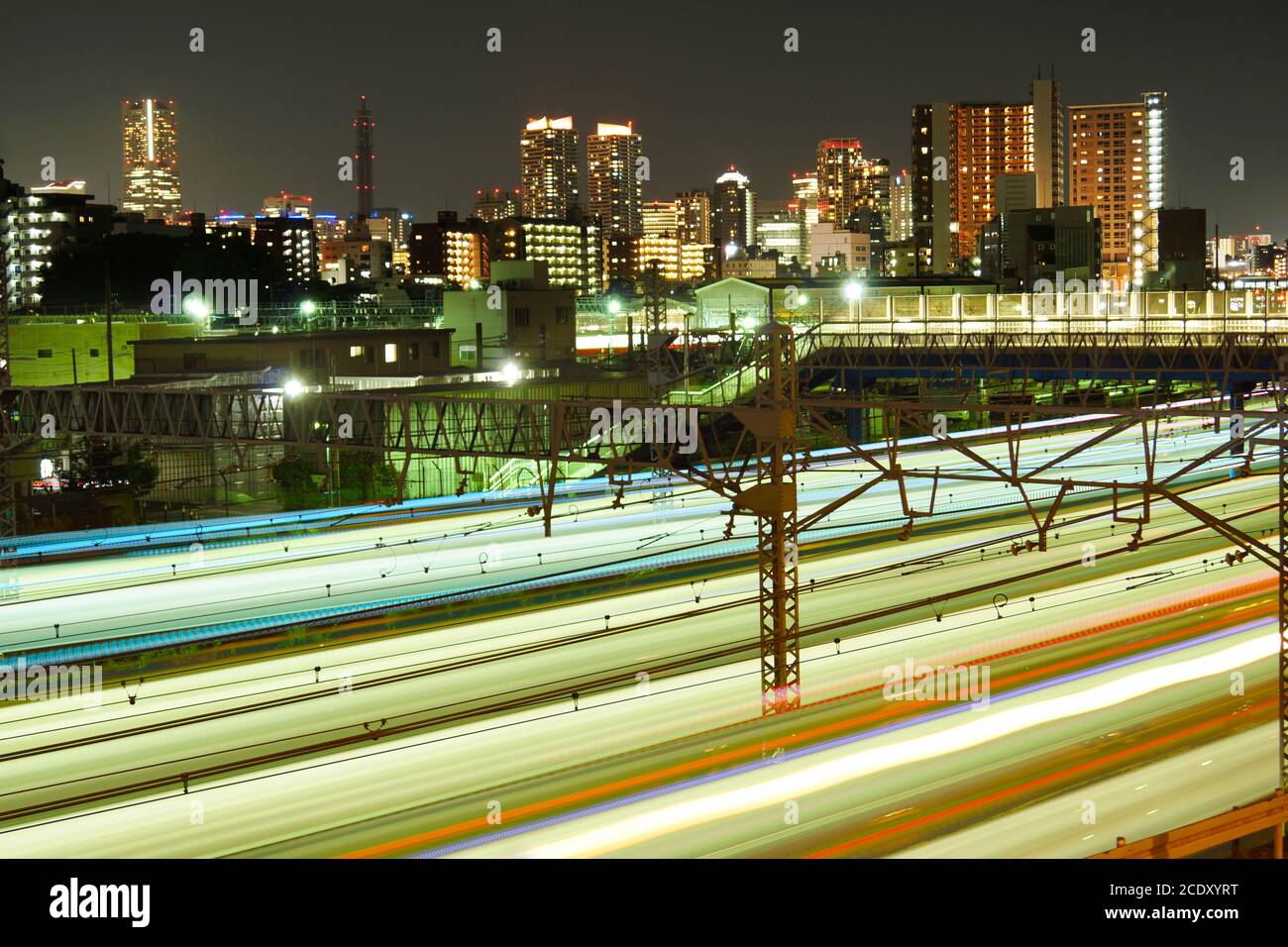 Traiettoria del treno (Prefettura di Kanagawa Yokohama City) Foto Stock