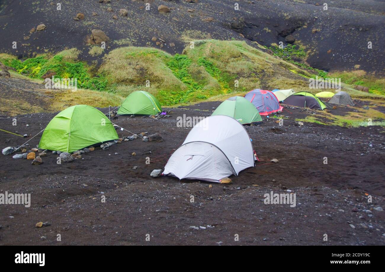 Affascinante escursione estiva in Islanda Foto Stock