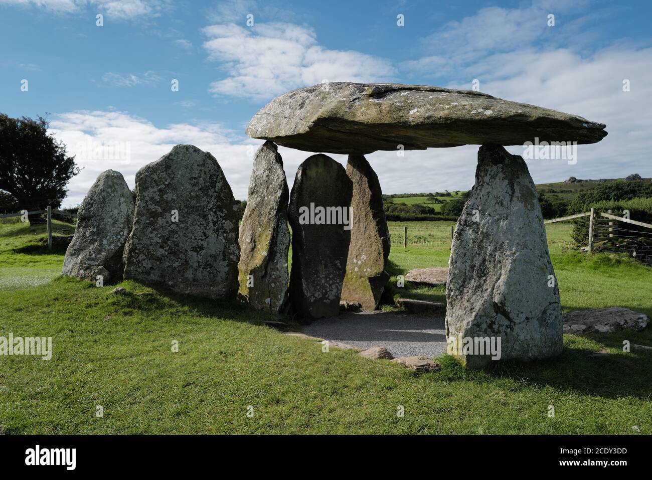 Pentre Ifan camera di sepoltura, Pembrokeshire 3500BC Foto Stock