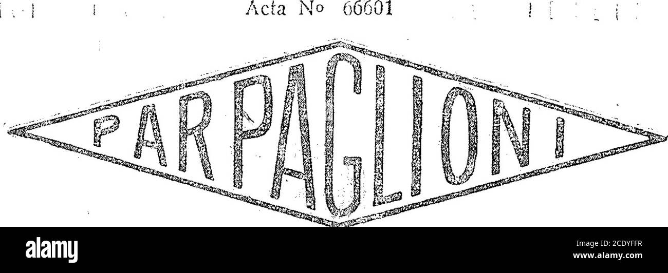 . Boletín oficial de la República Argentina. 1919 1ra sección . s Abril 1° de 1919. Luís Parpagio r.i y Cía. anímale para distinguir substan-cias vegetales, manuíacíu; y minerales en estado natural o preparadas para Usofen la ¡nóstico.a, edificad m y u-;o tio están y que no   inclusiidas enStras clase, de la clase 3. Avoso n. 1990. , • e-5 abril v-10 abril L.,     . SII^ISS*^ 1 Abril 1° de 1919. Luis Parpagio ni y Cía. artículos calefacción de iluminación, ven ti lacio-», refrigeración-, artículos, hi-droterapia, máqtii ñas sanitarios)  , aparatos y ar Foto Stock