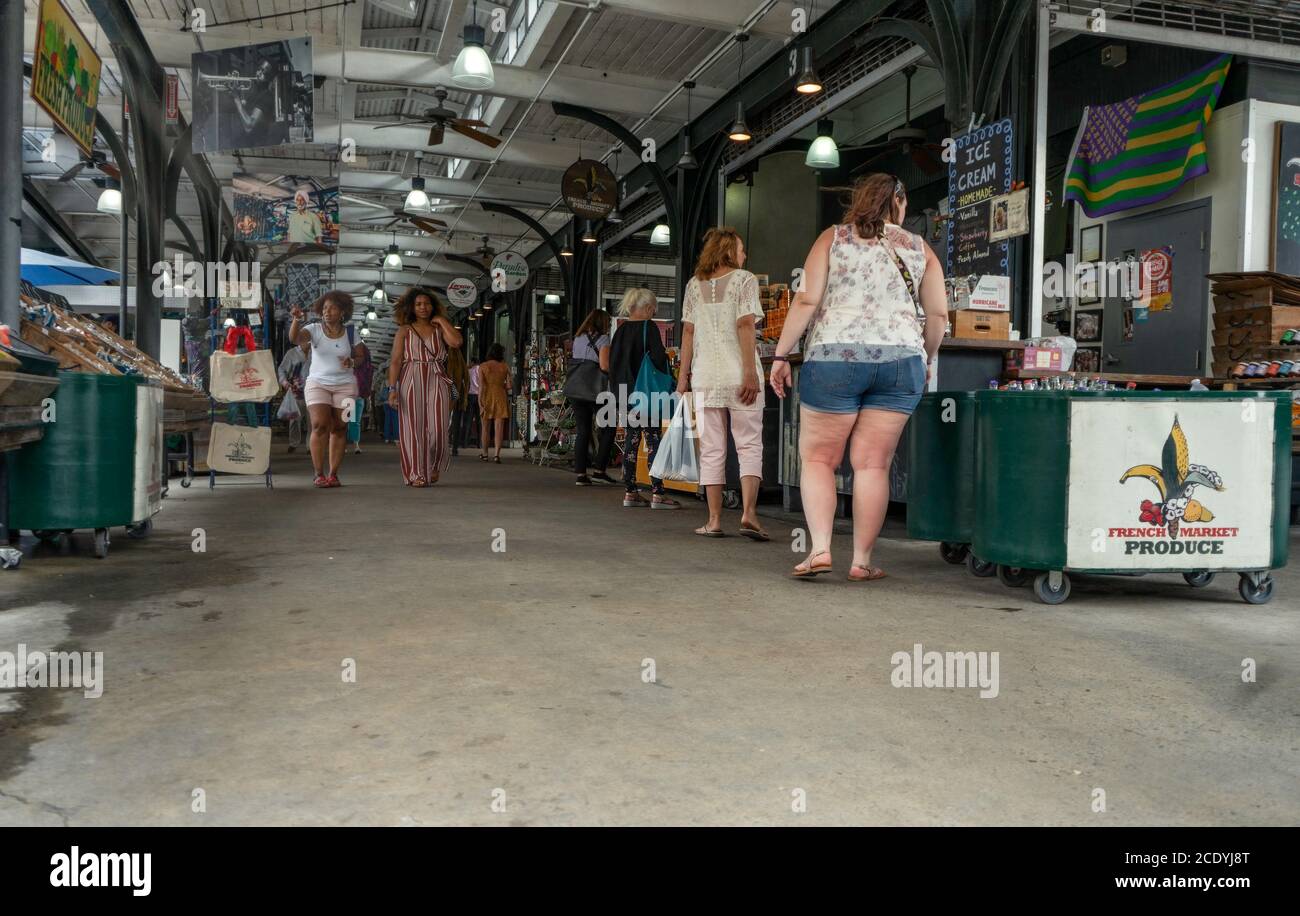 Mercato francese nel quartiere francese di New Orleans Foto Stock