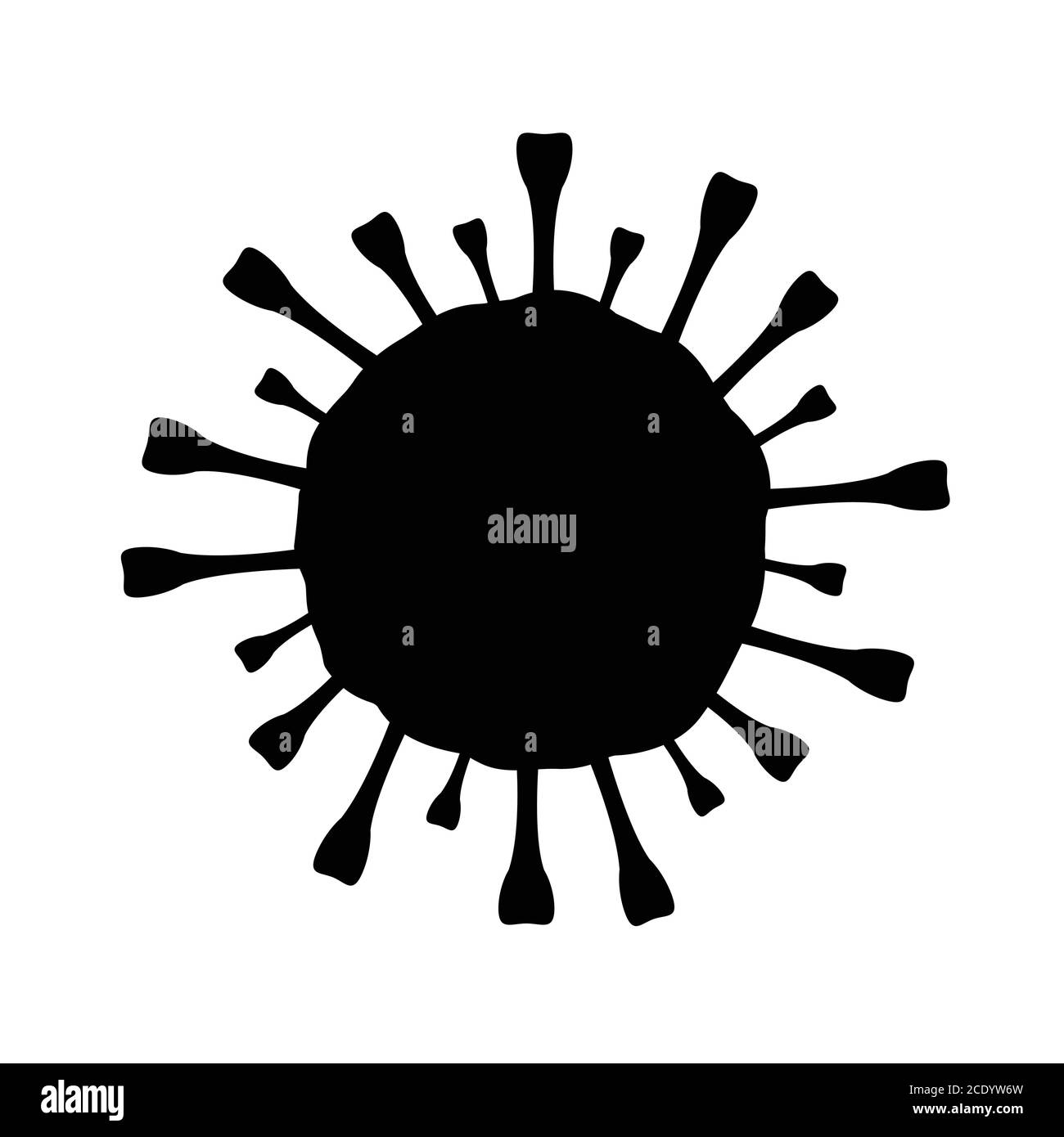 Pandemia malattia di Coronavirus, icona infezione COVID-19, illustrazione vettoriale Illustrazione Vettoriale