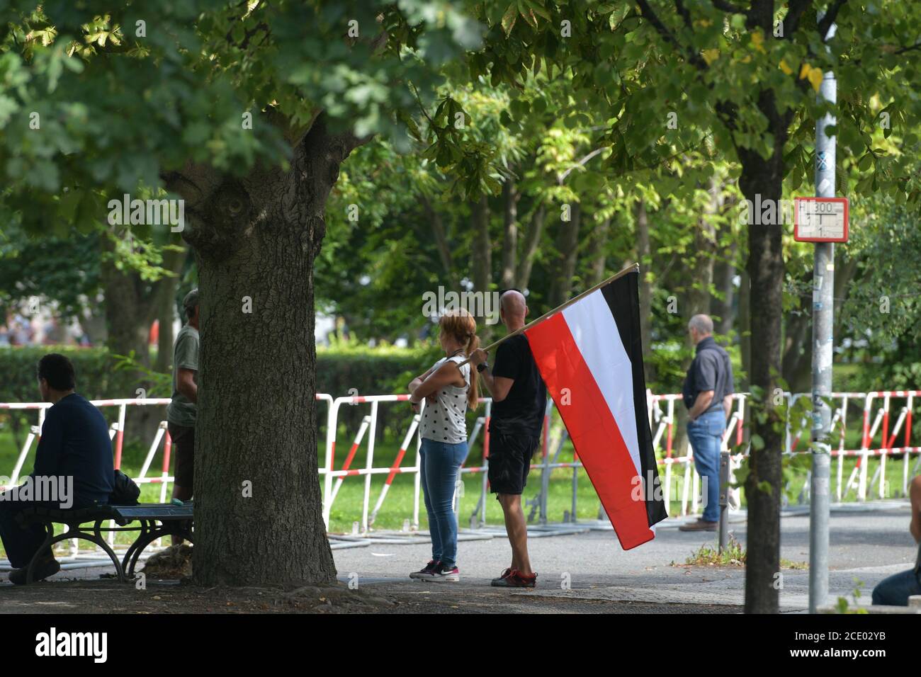 Berlino, Germania. 29 Agosto 2020. Berlino, Germania 29 agosto 2020: Anti-Corona-Demo - Berlino - 29 agosto 2020 Berlino, dimostrazione per Corona, Lateral Thinking 711, | Usage worldwide Credit: dpa/Alamy Live News Foto Stock