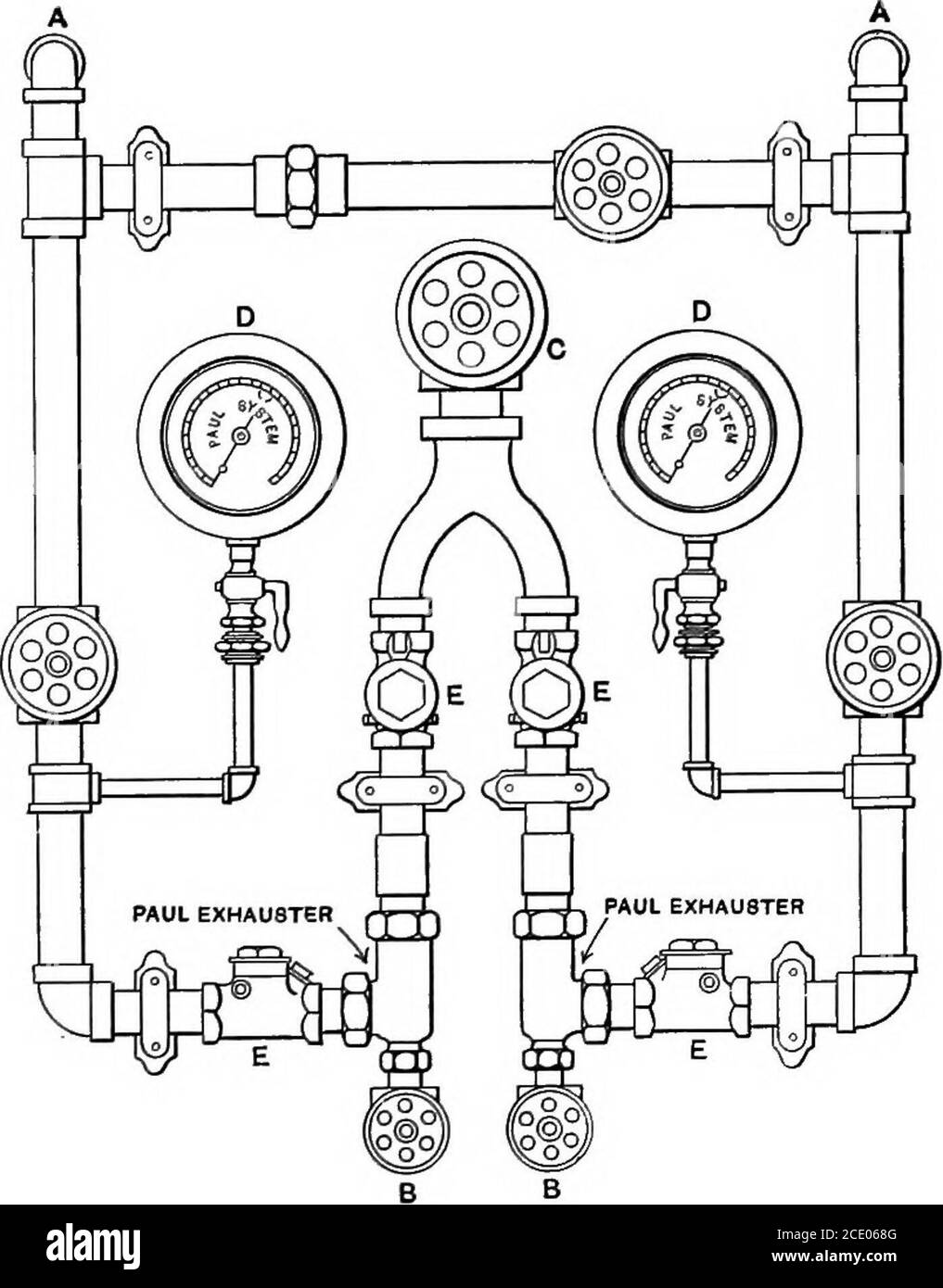 . Potenza, riscaldamento e ventilazione ... un trattato per la progettazione e la costruzione di ingegneri, architetti e studenti . RITORNO Fig. 130. Webster sistema di tubazioni. Aumento del vuoto nell'impianto di riscaldamento mediante la condensazionedel vapore a questo punto. Nei sistemi di questo tipo deve essere presente una differenza di pressione sufficiente tra i sistemi di alimentazione e di ritorno per assicurare il rapido e il completo drenaggio attraverso le valvole automatiche. Se questa relazione viene mantenuta non importa se le pressioni siano al di sopra o al di sotto dell'atmosfera per quanto riguarda l'azione di vapore attraverso il sistema. 182 Foto Stock . Potenza, riscaldamento e ventilazione ... un trattato per la progettazione e la costruzione di ingegneri, architetti e studenti . RITORNO Fig. 130. Webster sistema di tubazioni. Aumento del vuoto nell'impianto di riscaldamento mediante la condensazionedel vapore a questo punto. Nei sistemi di questo tipo deve essere presente una differenza di pressione sufficiente tra i sistemi di alimentazione e di ritorno per assicurare il rapido e il completo drenaggio attraverso le valvole automatiche. Se questa relazione viene mantenuta non importa se le pressioni siano al di sopra o al di sotto dell'atmosfera per quanto riguarda l'azione di vapore attraverso il sistema. 182 Foto Stock