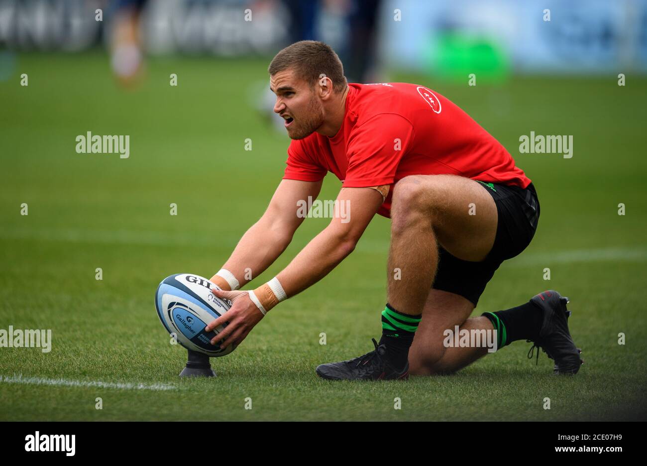 LONDRA, REGNO UNITO. 30 agosto 2020. James Lang of Harlequins durante il Gallagher Premiership Rugby Match Round 17 tra Harlequins e Northampton Saints a Twickenham Stoop domenica 30 agosto 2020. LONDRA, INGHILTERRA. Credit: Taka G Wu/Alamy Live News Foto Stock