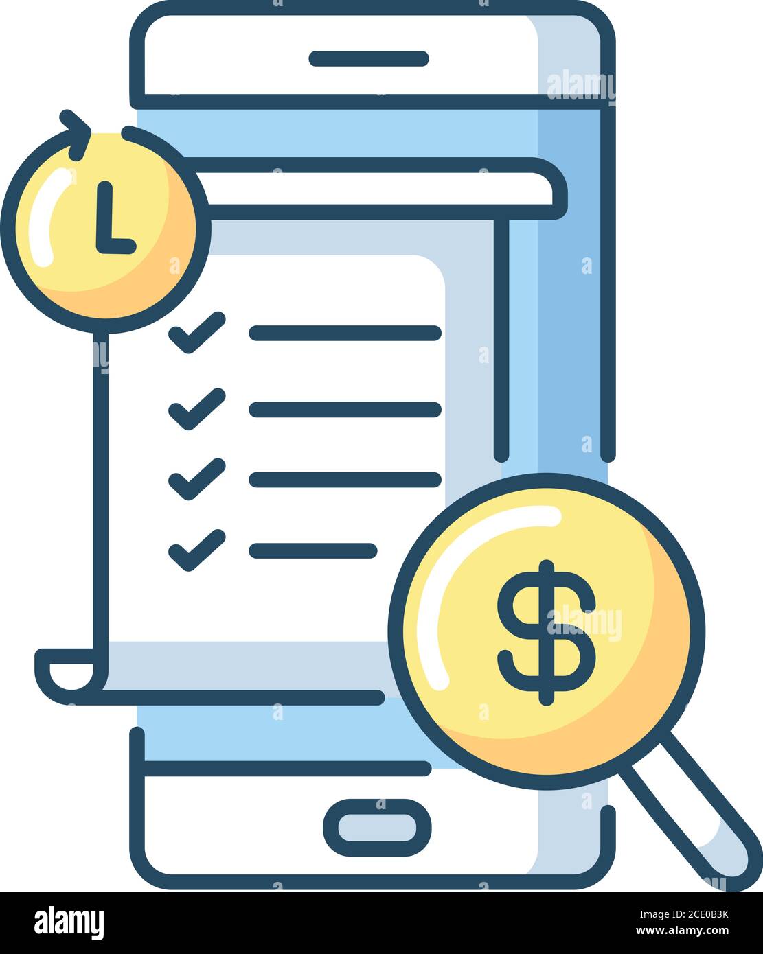 Icona del colore RGB della cronologia delle transazioni Illustrazione Vettoriale