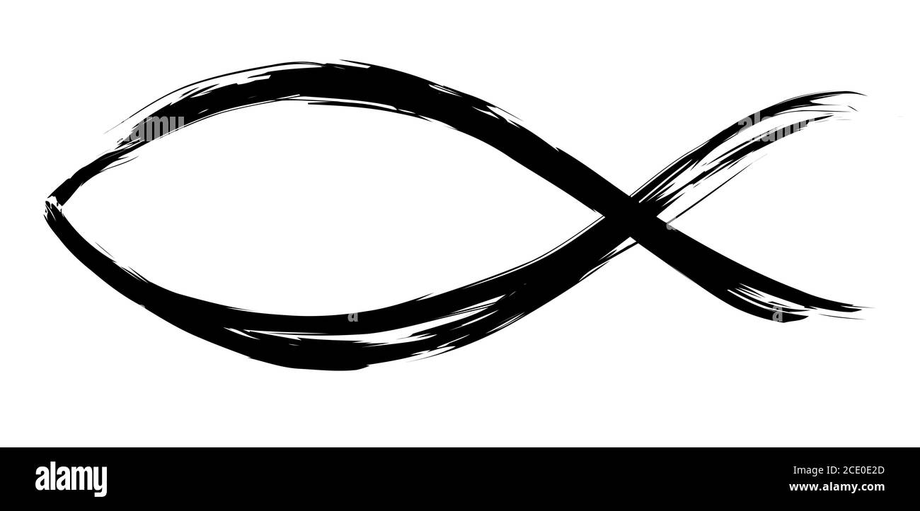 pesce simbolo cristiano Foto Stock
