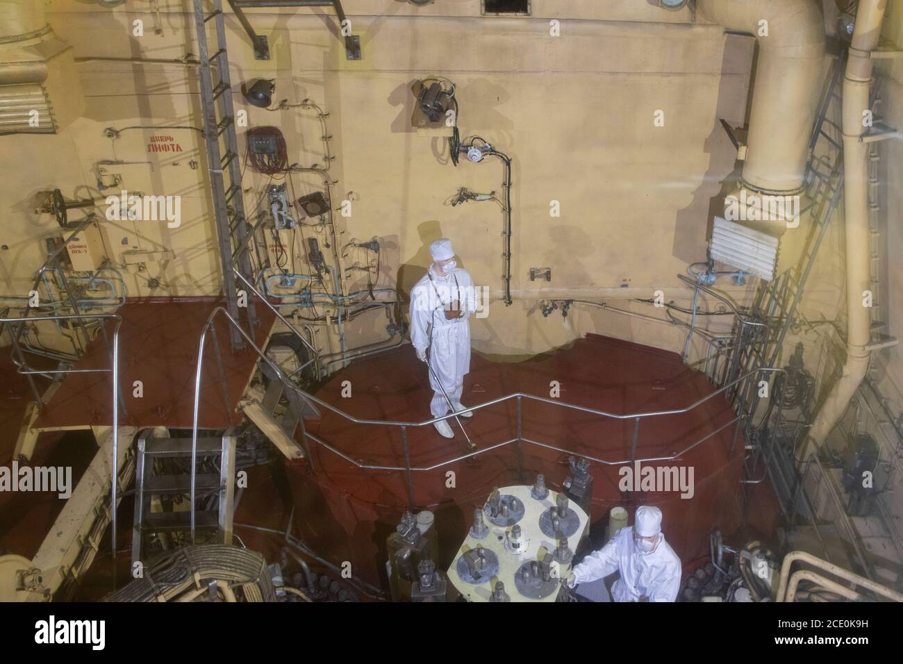 Russia, Murmansk. Rompighiaccio nucleare sovietico, il Lenin. Lanciata nel 1957, la prima nave di superficie al mondo alimentata con energia nucleare, è stata smantellata nel 1989. Foto Stock