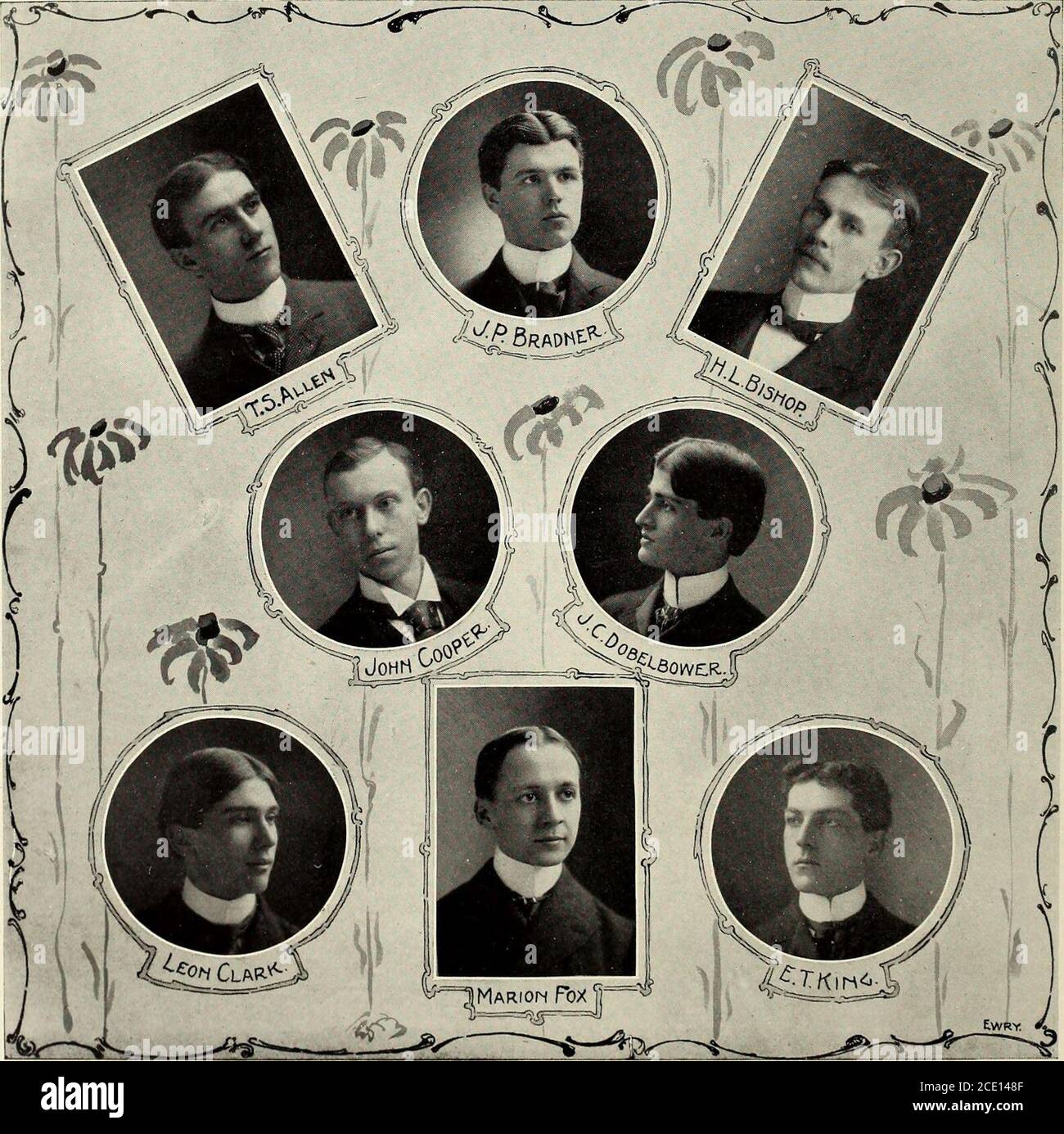 . ... Detriti . Water River, Richmond, Ind. Ernest Clay Welch, Lena, Ind. BOSCH in Ingegneria civile; Tau Beta Pi: Delta Kappa Epsilon, do Pauw: Civil Engineering Society.Thesis - progettazione di un nuovo ponte per Brown Street, la Fayette, Ind. Roy Irwin Webber, Mamie, Big Man, Varsavia, Ind. BOSCH in Ingegneria civile: Vice-President Class, 97-98 Guardia, squadra del foot-hall. 98: Tenente MilitaryDepartment.Tesi: Un serbatoio d'acqua sopraelevato. Frederick Charles Williamson, Punch, Willie, Michigan City, Ind. B.B.S. in Ingegneria civile: Tau Beta Pi.Tesi - progettazione di un ponte Ornamental Stone Arch Park. Melville, Bruce, Wisconsin Foto Stock