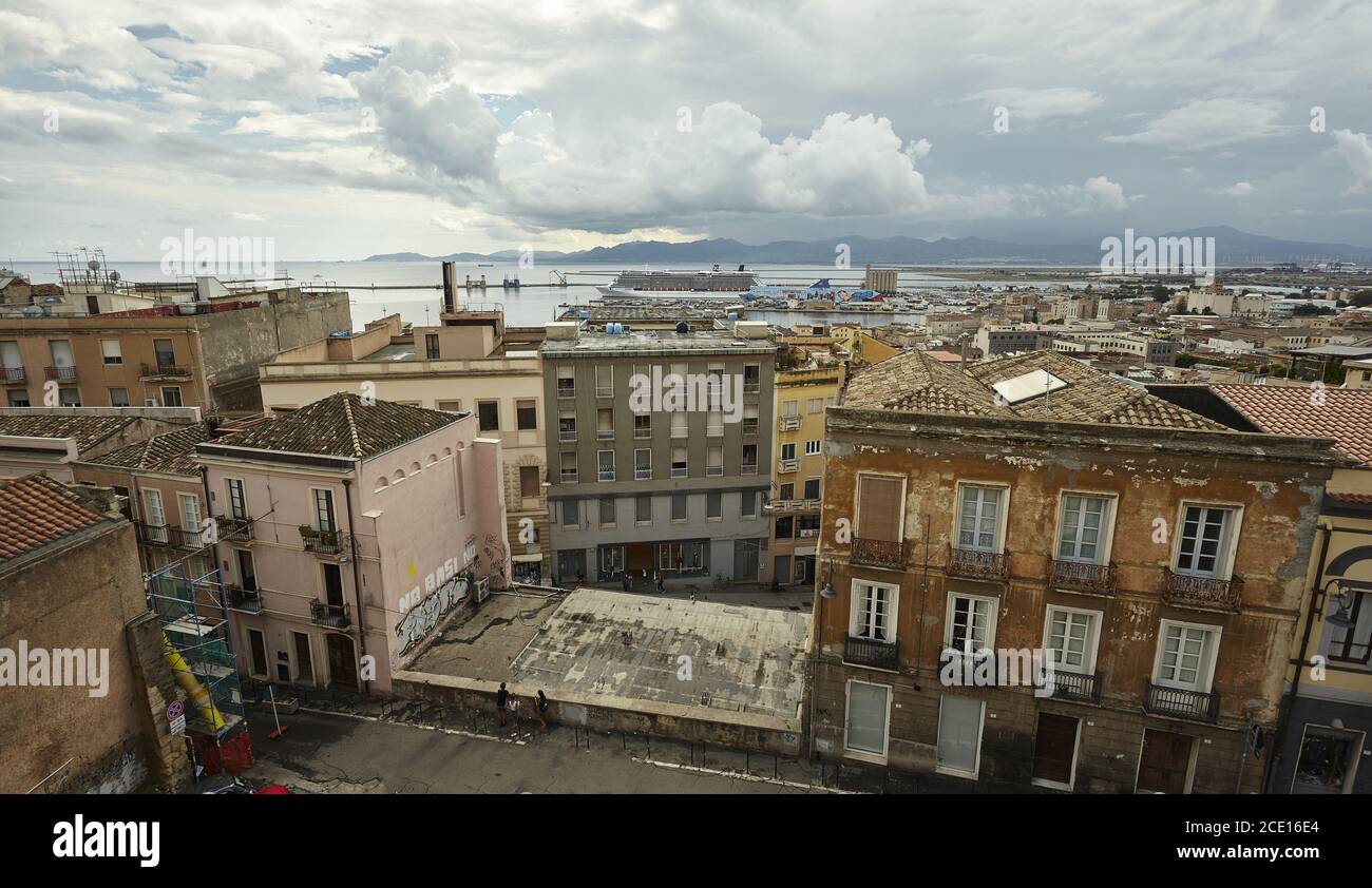 Il volto colorato di Cagliari Foto Stock