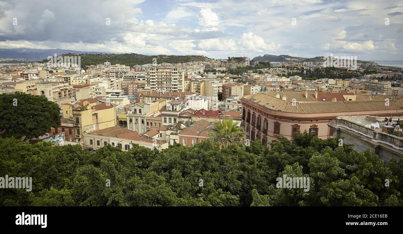 La pianificazione urbana di Cagliari. Foto Stock