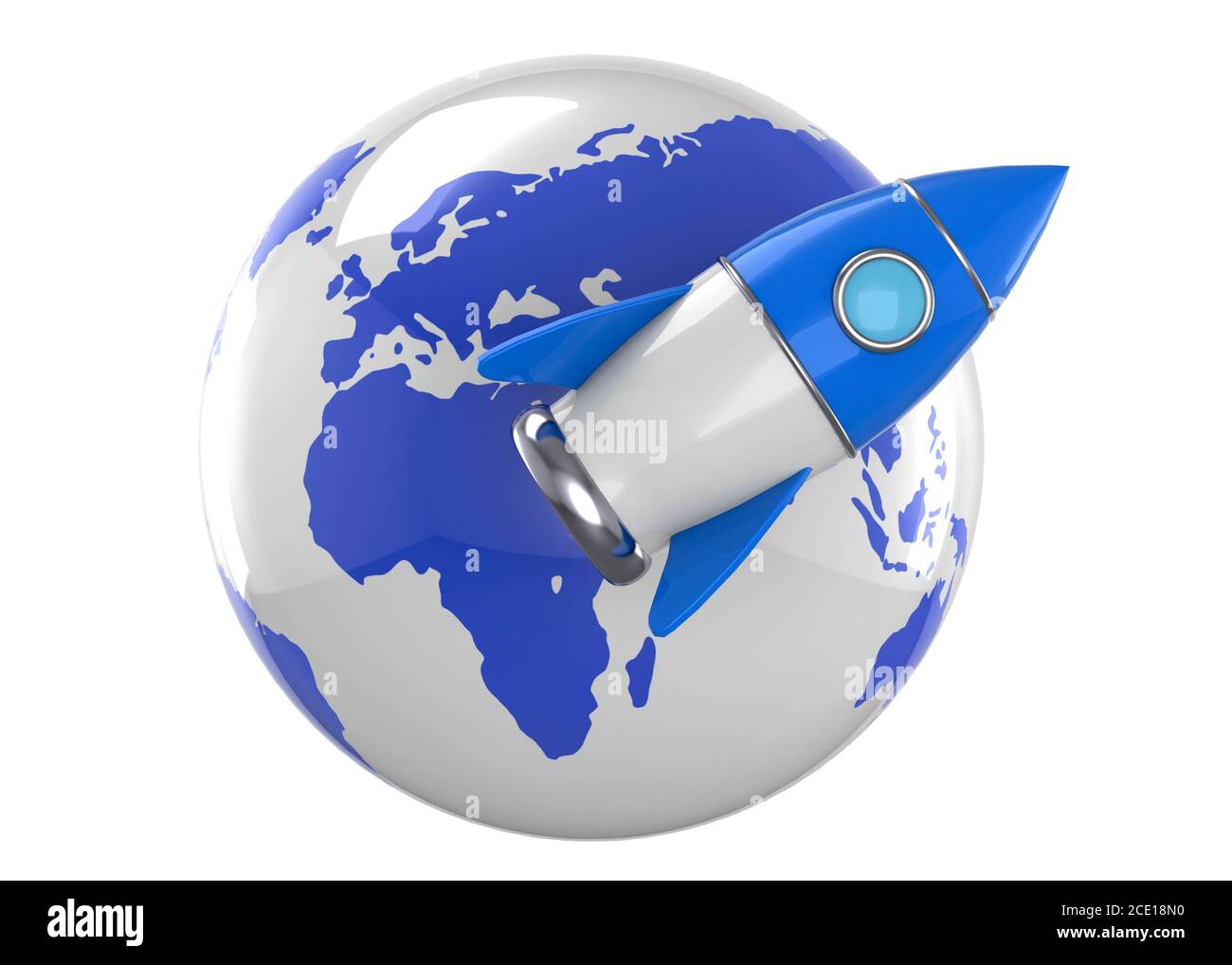 Spazio Rocket nello spazio - 3D Foto Stock