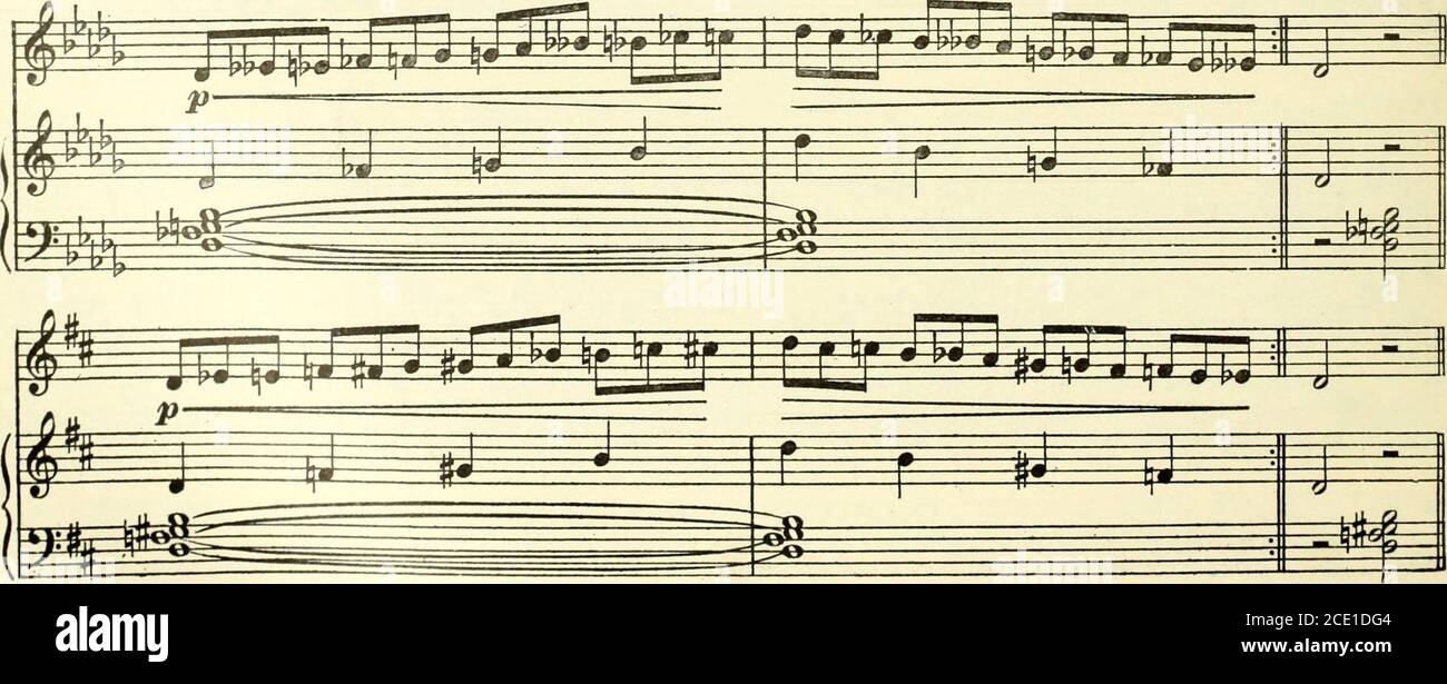 . Voce e canzone : un metodo pratico per lo studio del canto . RJR 1 rn-r i 1-n j , J-i 1 1-r 1 1-1 ? IS1 JTJ l|J^i|J ^ ^ * ll* g=gd JP p 1 r r t - - J J h j u j j j j j j j -i ^=J 1   J U TM J =| 5J?=;P8^ ?9- -tr8-^T*wa*^- 1 ?? | - .. .-, 1 . 1 ,  -. 1- - ? 4* -= &gt;. » Nessun grado del personale ha più di due note su di esso; e né tonico né dominante è cromaticamente alterato (vedere pagina 67). VOCE E CANZONE. 107 g | r^ F^r 1 r r ^r r e gt; g s|Bl g H J i, g d ud zczaa 2&gt;- i £ -?- 3 s y^ *v « &. 31 IE i *& !i» gg ^ gjpilgi i j r ^r rSnff3 1* d l;d  4& P WUK P i gg M 33 ^ 4£ € Foto Stock