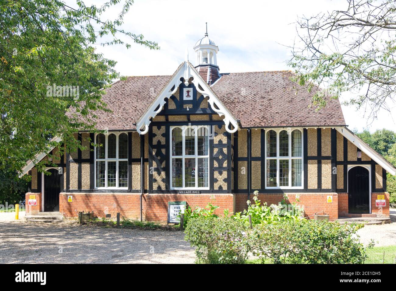 The Old Warden Village Hall, Old Warden, Bedfordshire, Inghilterra, Regno Unito Foto Stock