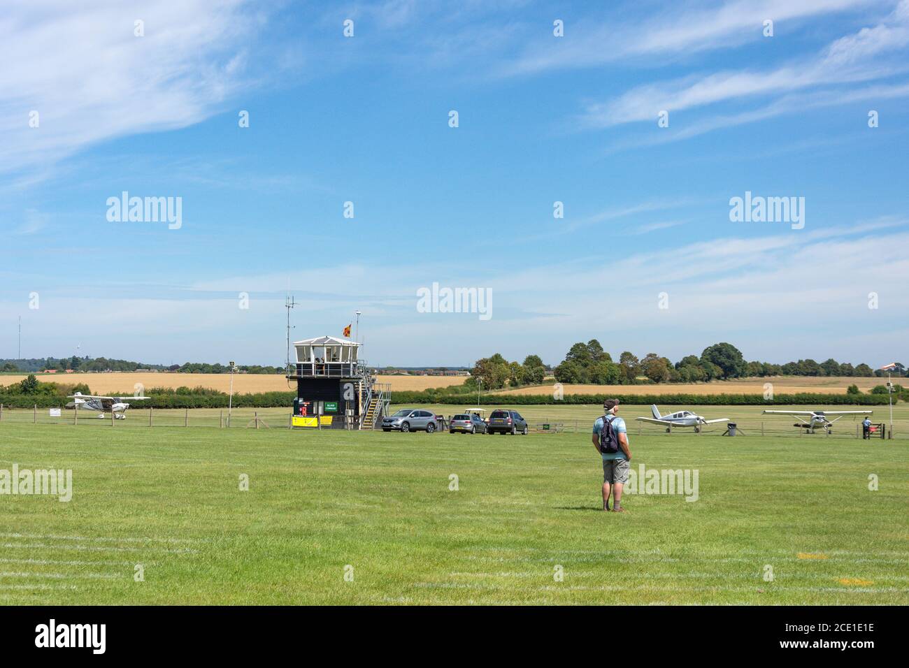 Aeroporto di Suttleworth, Suttleworth Estate, Old Warden, Bedfordshire, Inghilterra, Regno Unito Foto Stock