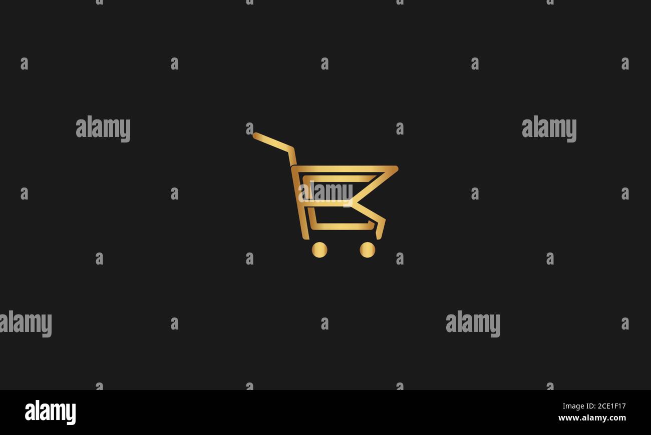 R, C, RC, CR lettera con logo del carrello modello di icona vettoriale. Logo Letter R C Online Shop Illustrazione Vettoriale