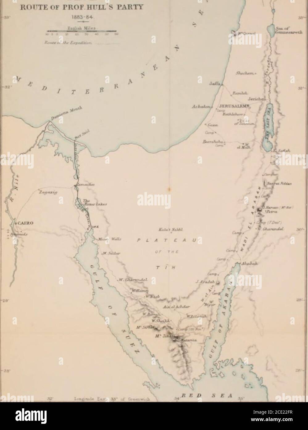 Monte Seir Sinai E Palestina Occidentale Essere Una Narrazione Di Una Spedizione Scientifica 31 Tnatm V G Np Deo Y W Ghanmdel Mappa Di Schizzo Rdfteof Prof Hru S Fartl 18 84 B B D