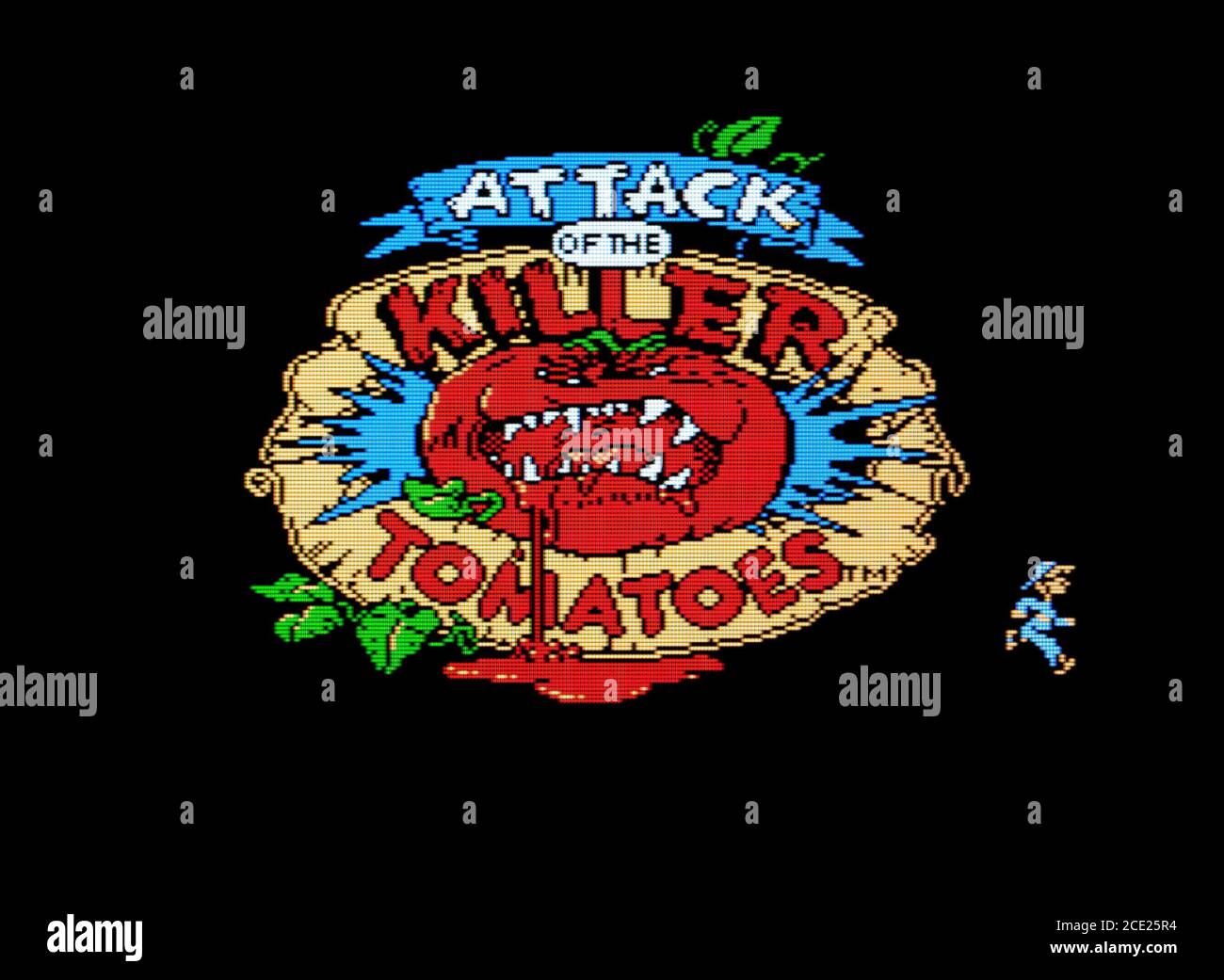 Attacco dei pomodori killer - sistema di intrattenimento Nintendo - NES Videogame - solo per uso editoriale Foto Stock