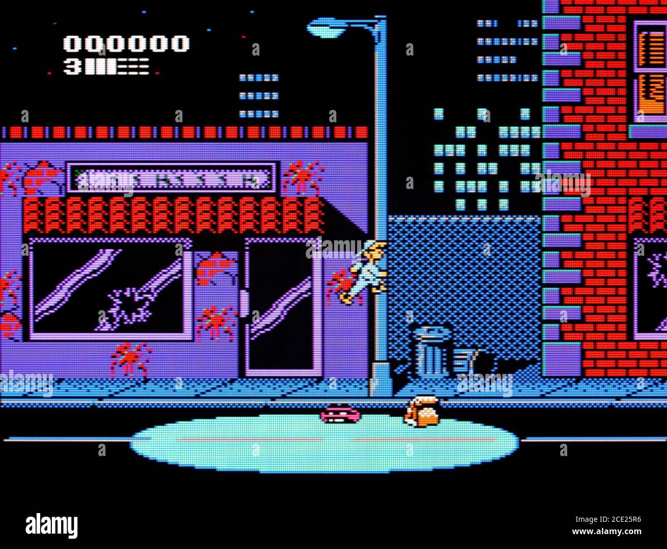 Attacco dei pomodori killer - sistema di intrattenimento Nintendo - NES Videogame - solo per uso editoriale Foto Stock