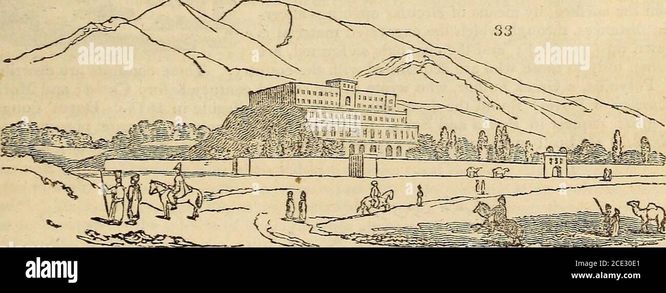 . Un'enciclopedia del giardinaggio; . desiderando ai principi Mahomedan, che in alcune parti dell'India sono state fatte ad una spesa grande di veiy, un pezzo separato di terreno è stato assegnato solitamente per ogni genere di pianta, il tutto essendo diviso in squareworks, separati da passeggiate. Così una trama è stata riempita con rose-alberi, un altro con pomiC-granati, &c. I giardini di questo tipo, più celebrati in India, erano tuose di ben-galore e Delhi. I primi, appartenenti a Tippoo, furono fatti da lui e da suo padre, Hyder Ali. Poiché Bengalore è molto elevato sopra il mare, gode di un temperateclimate; e nel reale Foto Stock