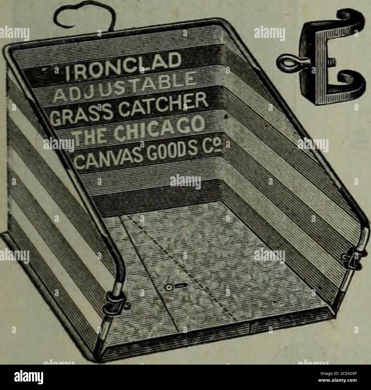 . Merchandising hardware (gennaio-marzo 1908) . Il cuscinetto a sfere del New England ha una ruota motrice da 8 pollici, piste a sfere di diametro 1J pollici, sfere in acciaio per utensili Jinch. Montedcon regolazione del cono in brevetto,che non può lavorare sciolto.i coni sono temprati e rettificati. Ha tre coltelli in acciaio temperatautensile. Tre misure, 14, 16 e 18 pollici. La falciatrice con cuscinetti a sfere più economica e di valore aggiunto venduta in Canada. Tosaerba New England. Vi pagherà bene per ottenere i nostri prezzi su queste linee. Erba Catchers Bieder N. 13 - regolabile su tutte le falciatrici a ruote alte da 24 pollici e più piccole.tela a righe luminosa montata su telaio gal-vanized. Ironcl Foto Stock