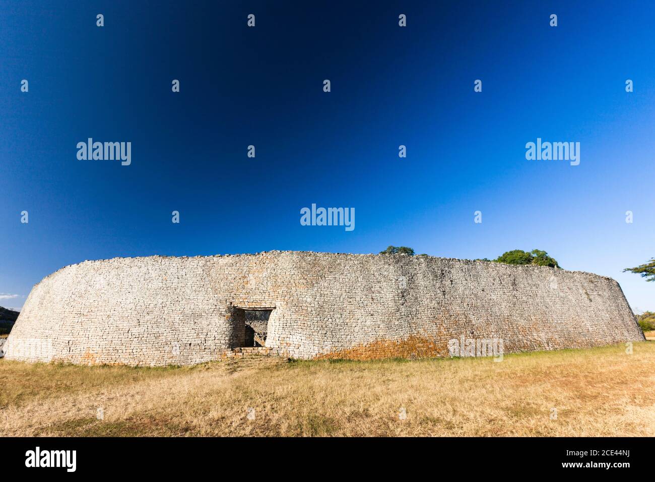 Grandi rovine dello Zimbabwe, la struttura principale 'la Grande enclosure', antica capitale della civiltà Bantu, provincia di Masvingo, Zimbabwe, Africa Foto Stock