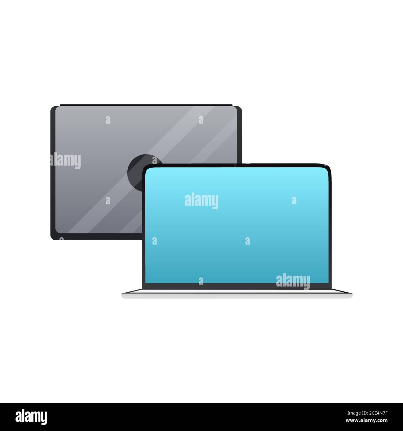 Icona di stile piatto del portatile immagine isolata del vettore Illustrazione Vettoriale