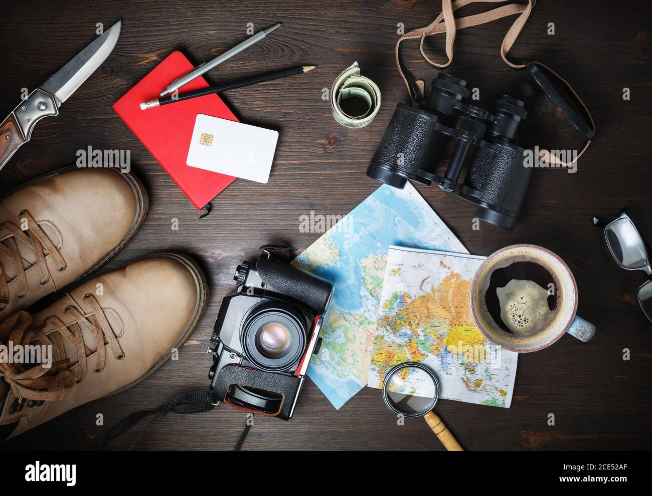 Preparazione per il viaggio Foto Stock