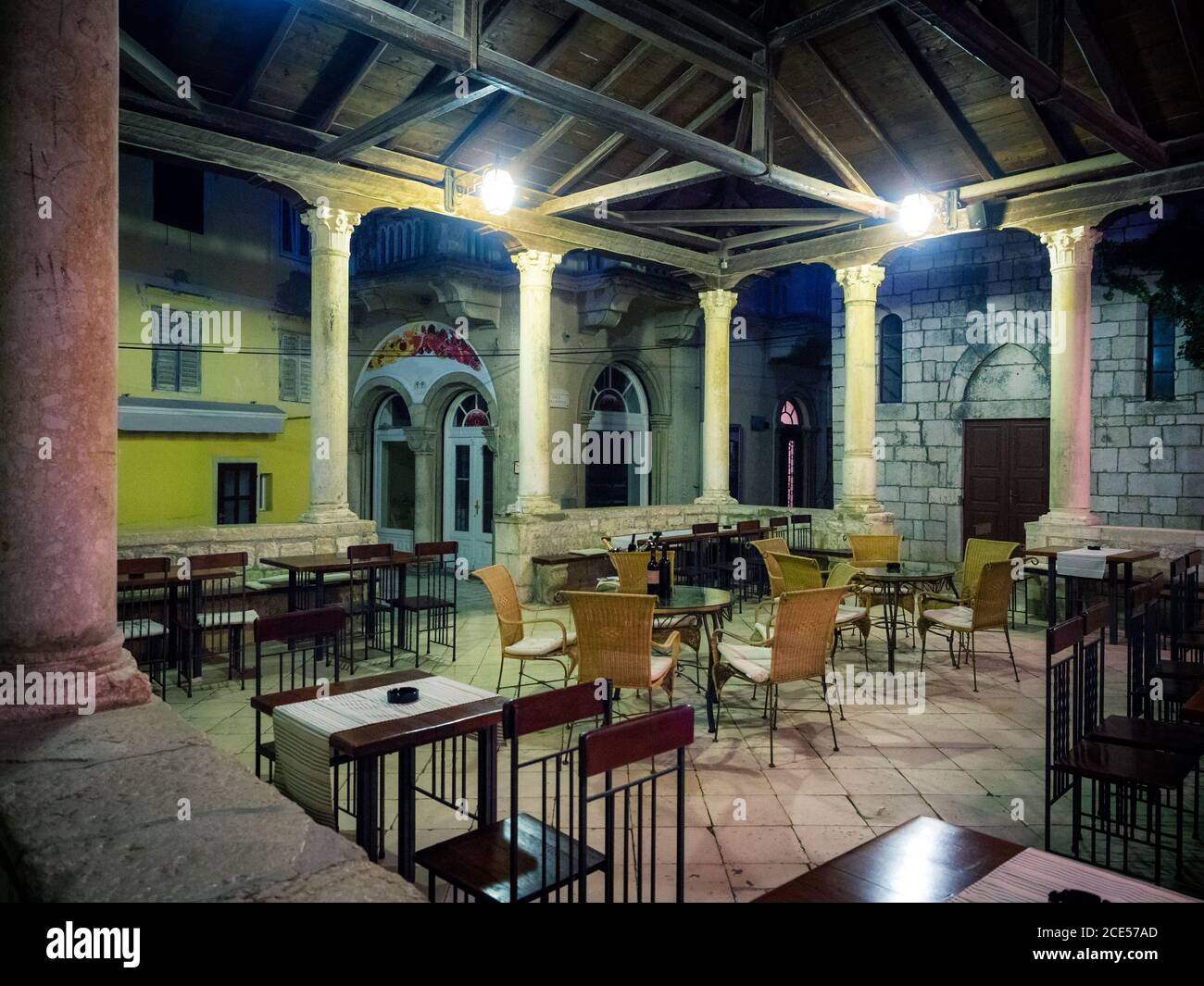 Loggia rinascimentale nella città vecchia di rab in croazia Foto Stock