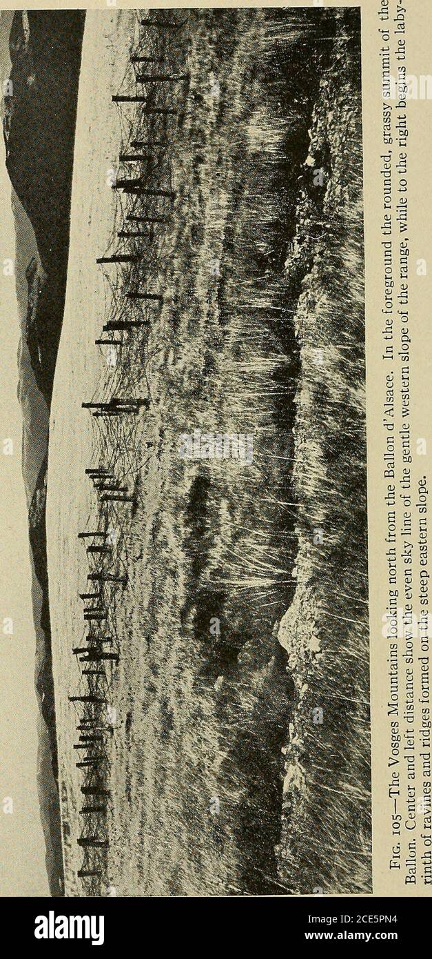 . Campi di battaglia della guerra mondiale, fronti occidentali e meridionali; uno studio in geografia militare . 428 CAMPO DI BATTAGLIA DI LORENA. SURFACE FEATURES 429 pivotare su Verdun potrebbe spianare la strada alla vittoria finale solo nel caso in cui l'ala destra della linea alleata non fosse stata girata da un anemico break-through a sud di Verdun o sulla pianura lorraineana. D'altra parte, il piano tedesco di arrotolare il fronte alleato con un movimento di svolta ad entrambe le estremità dipendeva per il suo successo tanto dal risultato dell'attacco orientale ason von Klucks grande spazzare intorno all'ovest. Per entrambi i belligeranti, quindi, uno dei KE Foto Stock