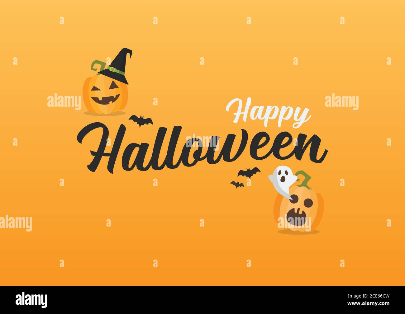 Lettere vettoriali di Halloween felici. Inviti o biglietti d'auguri. Illustrazione vettoriale Illustrazione Vettoriale
