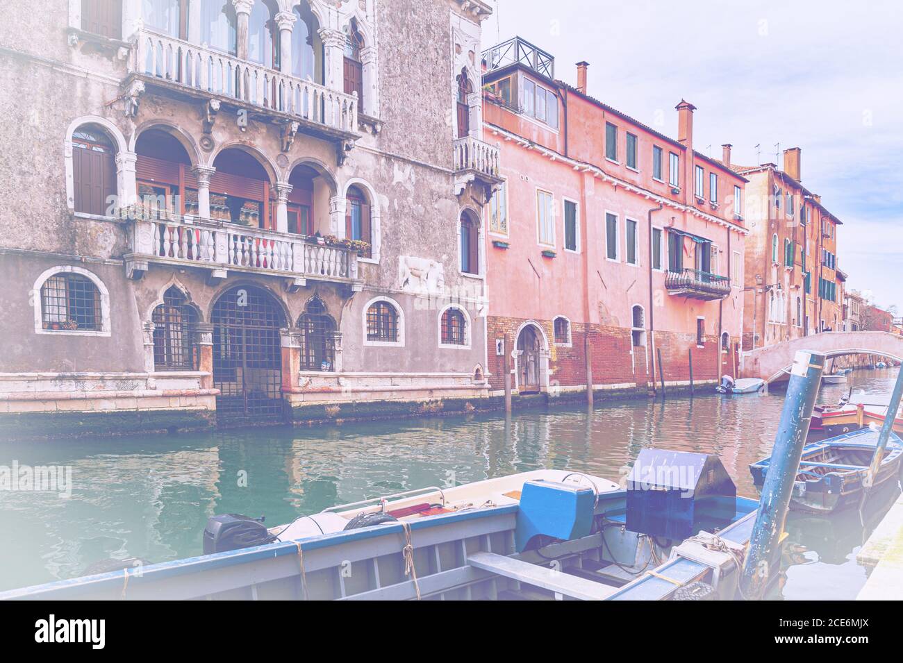 Venezia in effetto colore sbiadito. Foto Stock