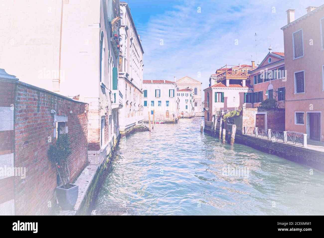 Venezia in effetto colore sbiadito. Foto Stock