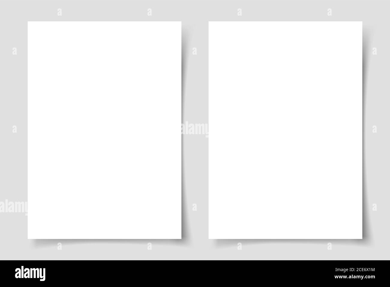 Presentazione di due volantini verticali in formato A4 Illustrazione Vettoriale