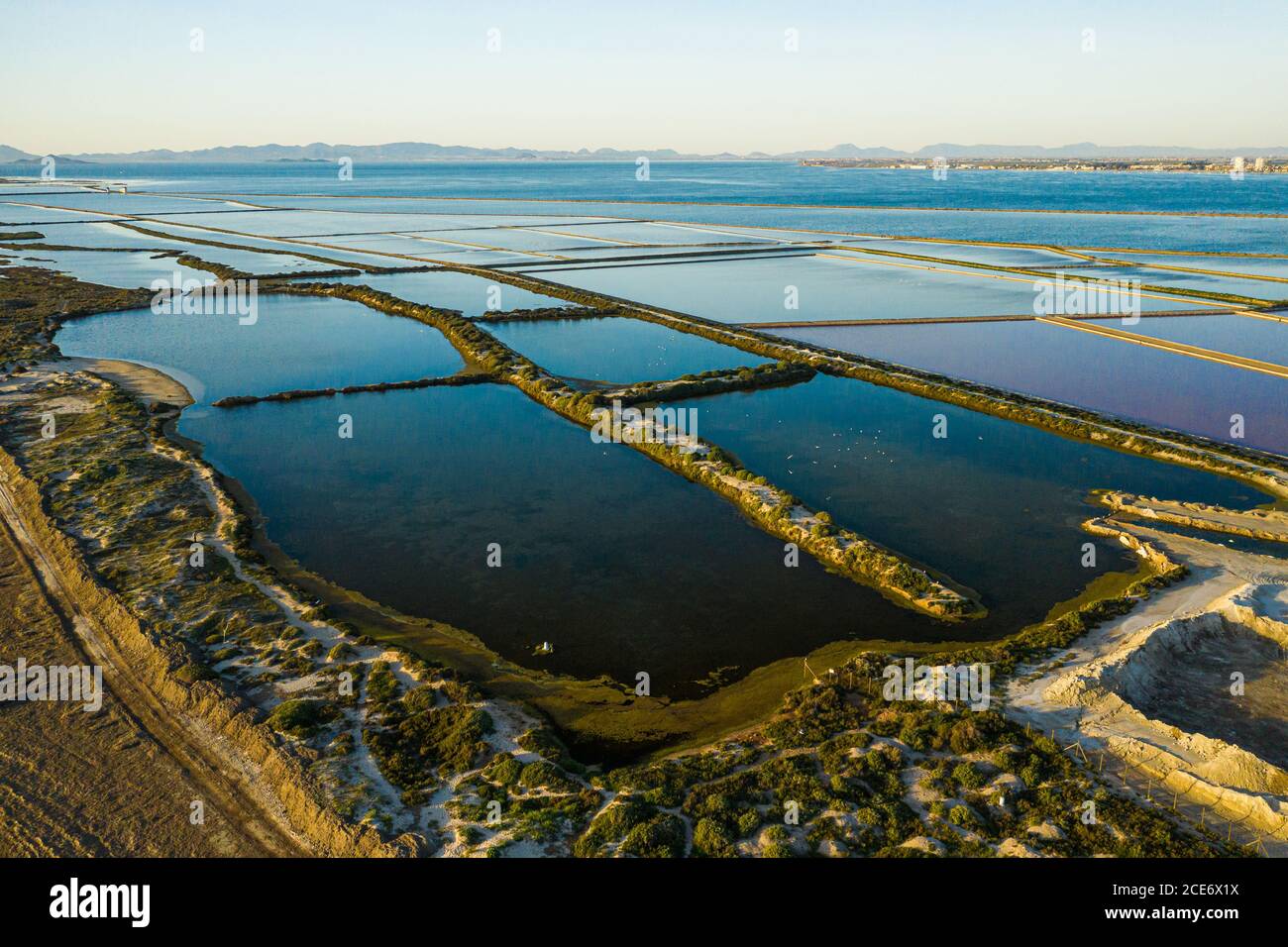 Saline appartamenti vicino Murcia, Spagna Foto Stock