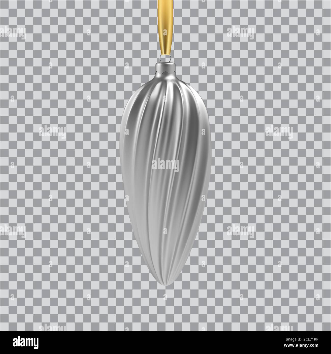 Giocattolo d'oro realistico dell'albero di Natale sotto forma di spirale. Oggetto di illustrazione 3D per il disegno di natale, mockup. Vettore isolato su un backg trasparente Illustrazione Vettoriale