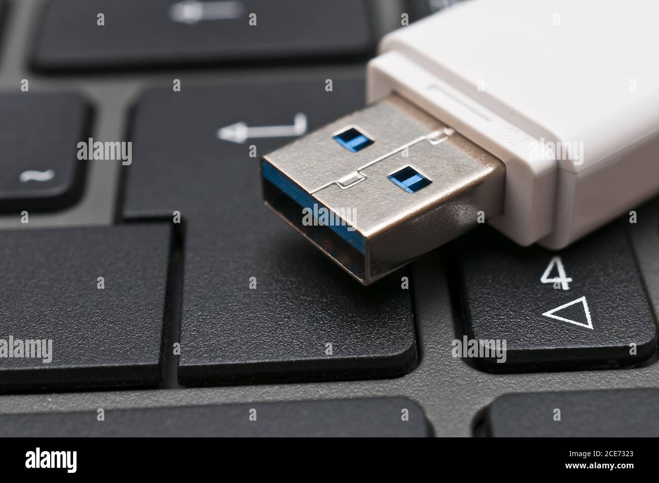 notebook e memory stick Foto Stock