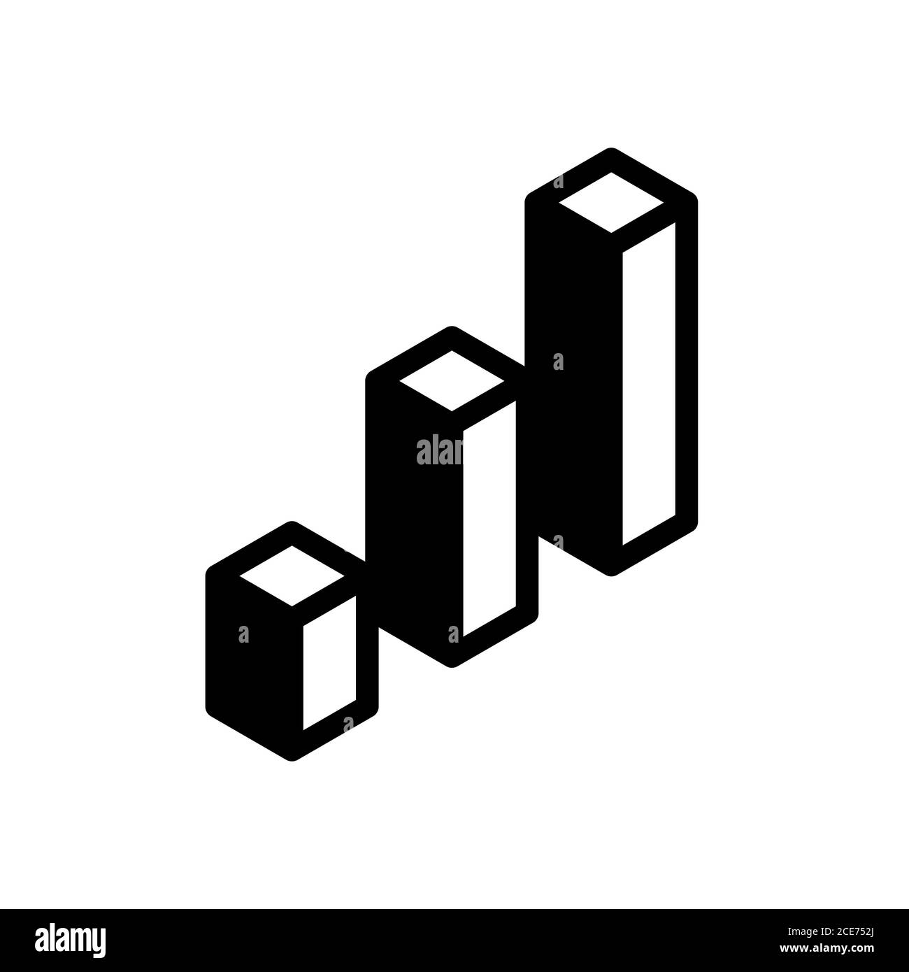Simbolo grafico icona linea nera piatta, illustrazione vettoriale Illustrazione Vettoriale