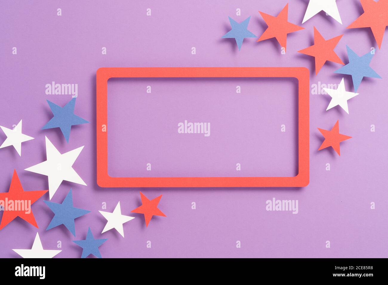 4 luglio cornice del biglietto d'auguri per il giorno dell'indipendenza americana Foto Stock