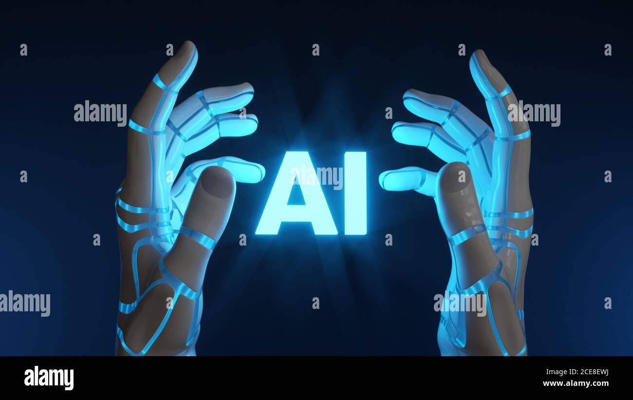 Intelligenza artificiale per robot. Foto Stock