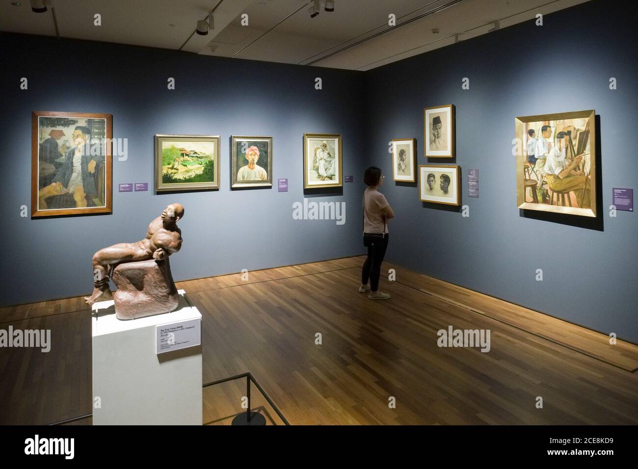 Singapore: La Galleria Nazionale d'Arte negli edifici precedenti della Corte Suprema e il Municipio Foto Stock