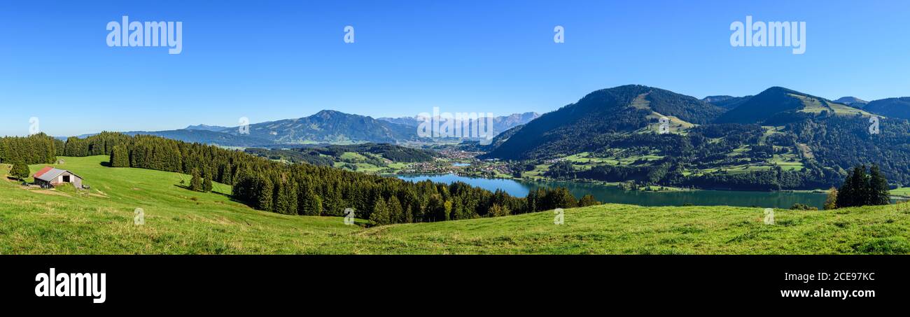 Regione di Allgäu dal di sopra - Immenstadt, Alpsee e Grünten Foto Stock