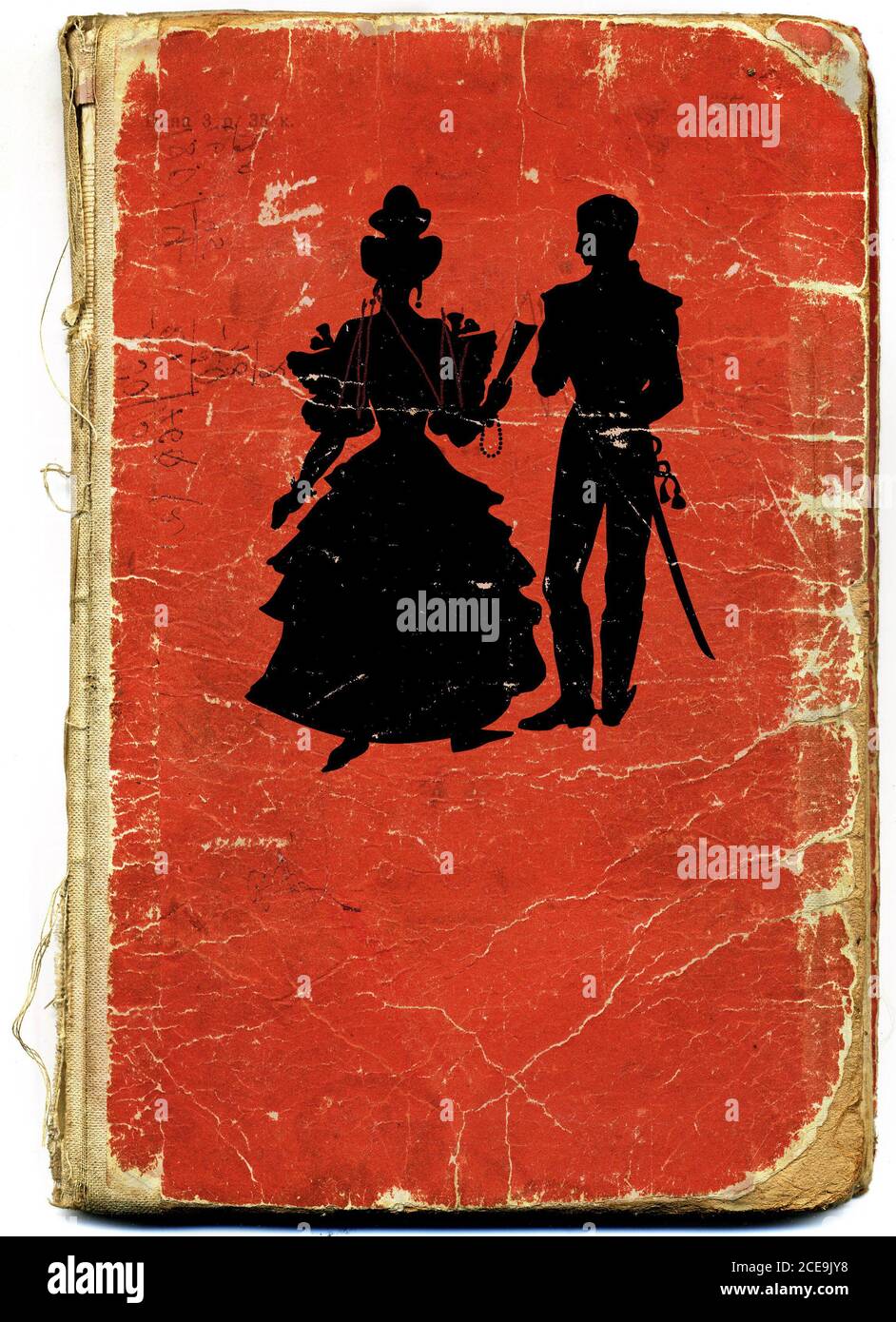 Disegno sulla copertina del libro vecchio Foto Stock