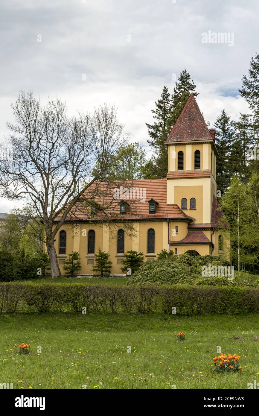 Chiesa cattolica di Santa Elisabetta a Bad Elster, Sassonia, Vogtland, Germania Europa Foto Stock