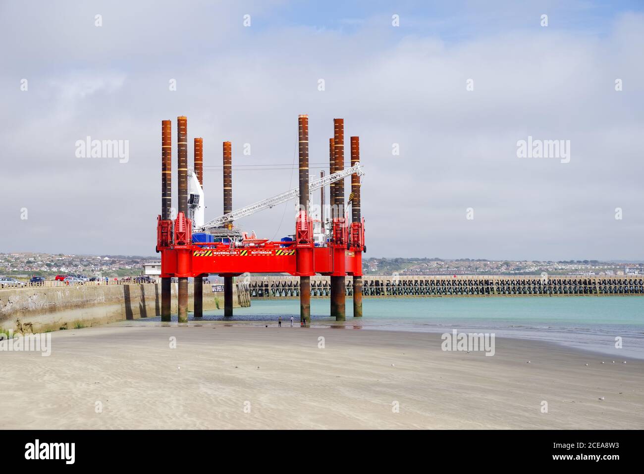 WaveWalker 1, WaveWalker 1, una delle poche baracche al mondo, ormeggiate a Newhaven (Regno Unito) nell'agosto 2020 Foto Stock