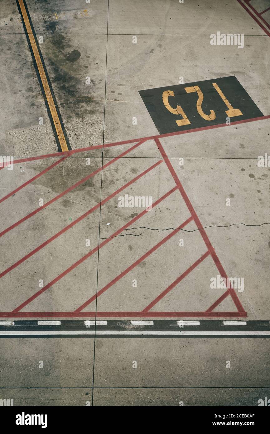 Striscia di atterraggio dell'aeroporto Foto Stock